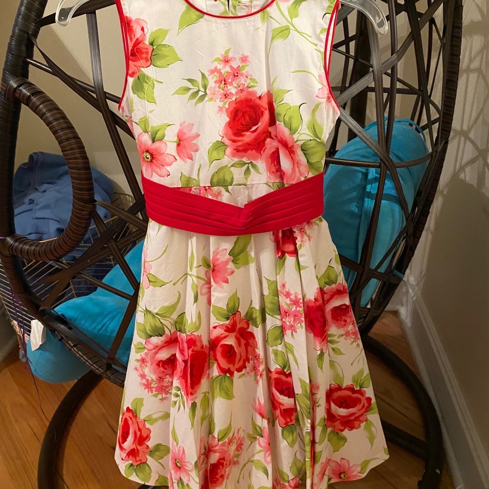 beautiful rose floral formal child’s dress